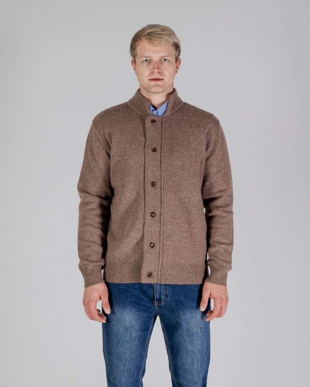 Cardigan Aquascutum ACTIVE CLUB CHECK CARDIGAN Marrone - Foto 1