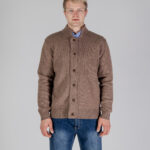 Cardigan Aquascutum ACTIVE CLUB CHECK CARDIGAN Marrone - Foto 1