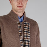 Cardigan Aquascutum ACTIVE CLUB CHECK CARDIGAN Marrone - Foto 3