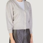 Cardigan Jacqueline de Yong Jdyrue Life 3/4 Pearl Butto Knt Grigio - Foto 3