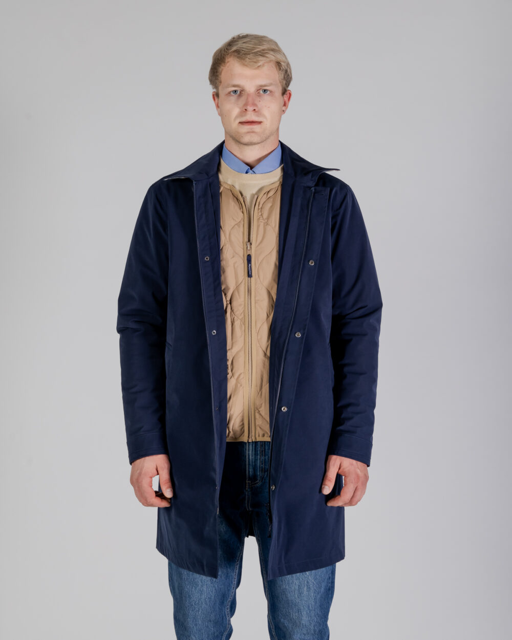 Parka Aquascutum HYDRO 3-WAY ACTIVE TRENCH Blu - Foto 2