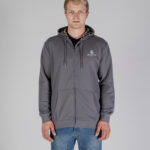 Felpa con cappuccio Aquascutum ACTIVE SMALL LOGO FZ HOODIE Antracite - Foto 1