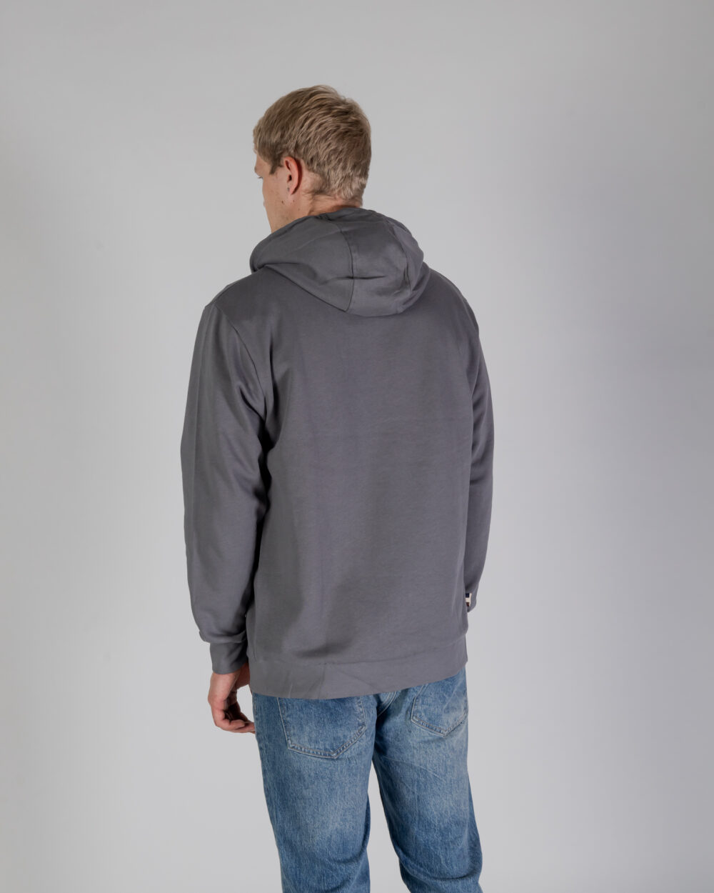 Felpa con cappuccio Aquascutum ACTIVE SMALL LOGO FZ HOODIE Antracite - Foto 3