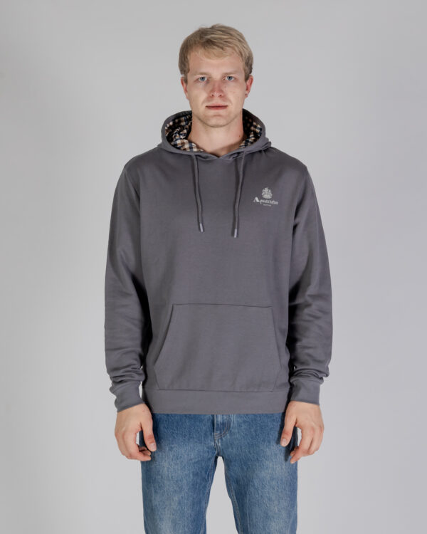 Felpa con cappuccio Aquascutum ACTIVE SMALL LOGO HOODIE Antracite - Foto 1