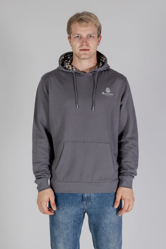 Felpa con cappuccio Aquascutum ACTIVE SMALL LOGO HOODIE Antracite