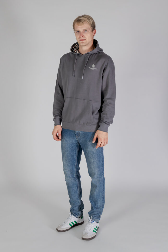 Felpa con cappuccio Aquascutum ACTIVE SMALL LOGO HOODIE Antracite