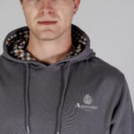 Felpa con cappuccio Aquascutum ACTIVE SMALL LOGO HOODIE Antracite - Foto 3