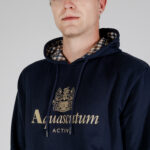 Felpa con cappuccio Aquascutum ACTIVE BIG LOGO HOODIE Blu - Foto 4