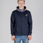 Felpa con cappuccio Aquascutum ACTIVE CLUB CHECK FZ MERINO HOODIE Blu - Foto 1