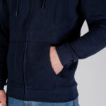 Felpa con cappuccio Aquascutum ACTIVE CLUB CHECK FZ MERINO HOODIE Blu - Foto 5