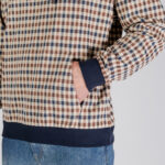 Felpa con cappuccio Aquascutum ACTIVE CLUB CHECK HOODIE Blu - Foto 5