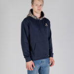 Felpa con cappuccio Aquascutum ACTIVE CLUB CHECK MERINO HOODIE Blu - Foto 1