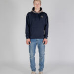 Felpa con cappuccio Aquascutum ACTIVE CLUB CHECK MERINO HOODIE Blu - Foto 2