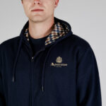 Felpa con cappuccio Aquascutum ACTIVE SMALL LOGO FZ HOODIE Blu - Foto 2