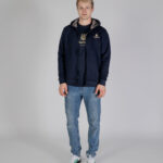 Felpa con cappuccio Aquascutum ACTIVE SMALL LOGO FZ HOODIE Blu - Foto 4