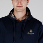 Felpa con cappuccio Aquascutum ACTIVE SMALL LOGO HOODIE Blu - Foto 3