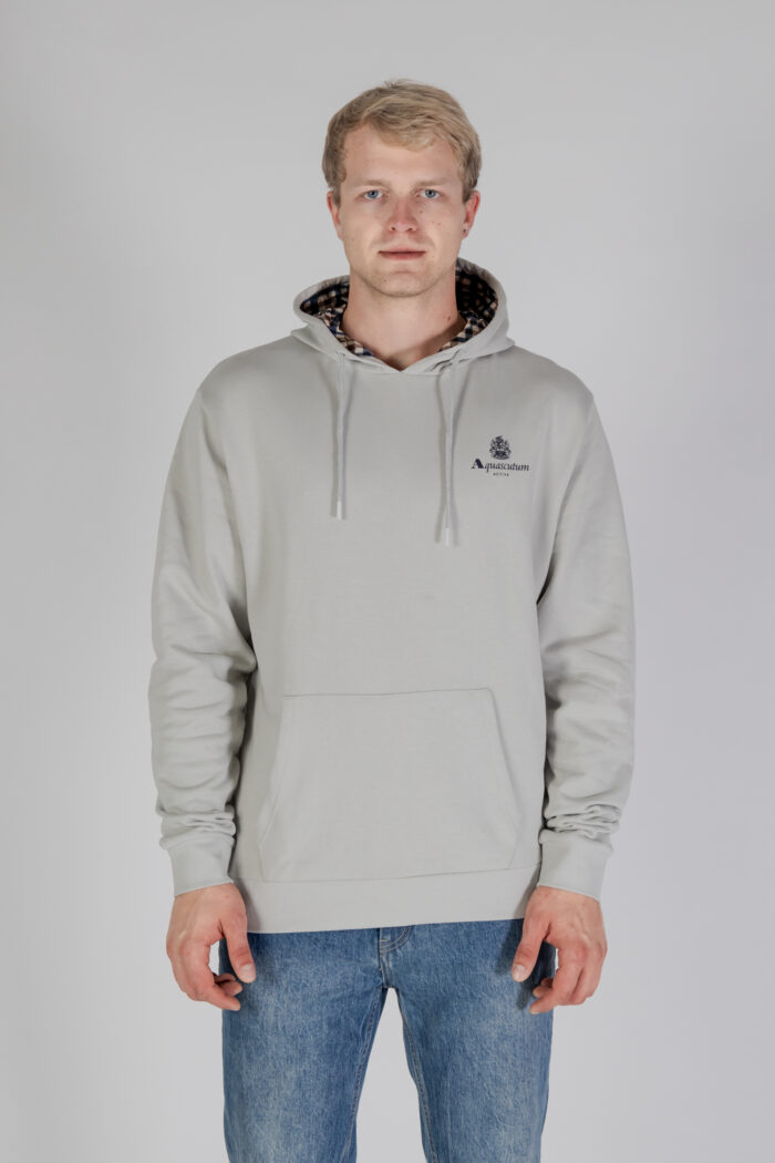 Felpa con cappuccio Aquascutum ACTIVE SMALL LOGO HOODIE Grigio