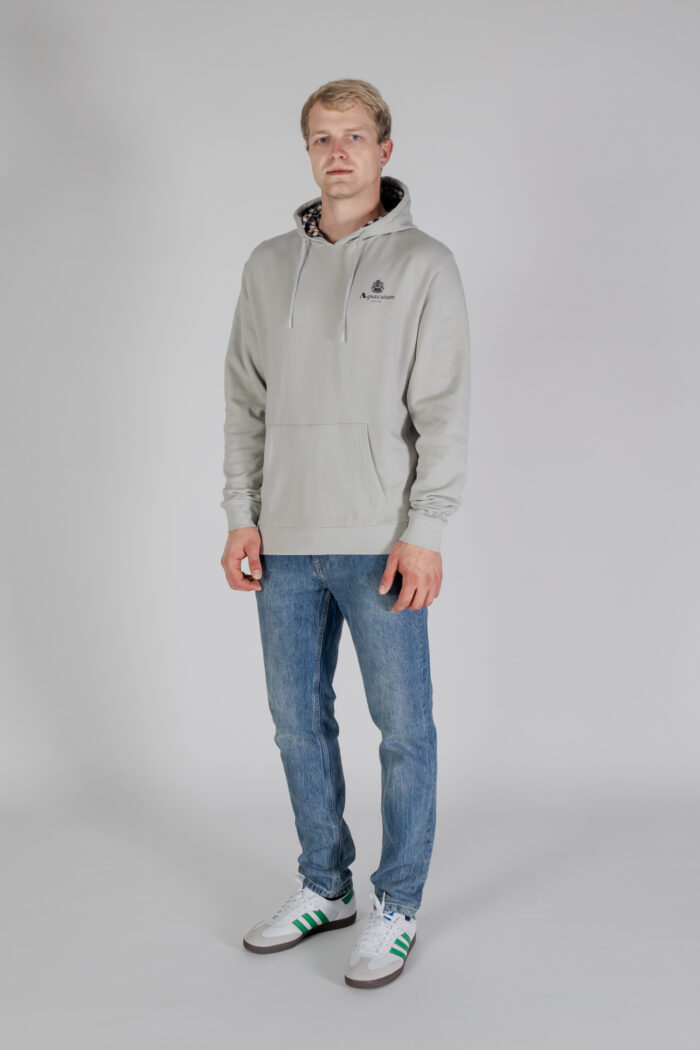 Felpa con cappuccio Aquascutum ACTIVE SMALL LOGO HOODIE Grigio