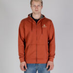 Felpa con cappuccio Aquascutum ACTIVE SMALL LOGO FZ HOODIE Ruggine - Foto 1