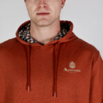 Felpa con cappuccio Aquascutum ACTIVE SMALL LOGO HOODIE Ruggine - Foto 3