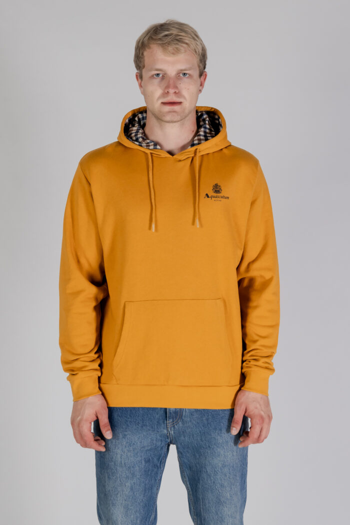 Felpa con cappuccio Aquascutum ACTIVE SMALL LOGO HOODIE Senape