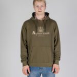 Felpa con cappuccio Aquascutum ACTIVE BIG LOGO HOODIE Verde Oliva - Foto 1