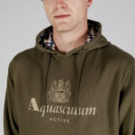 Felpa con cappuccio Aquascutum ACTIVE BIG LOGO HOODIE Verde Oliva - Foto 4