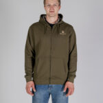 Felpa con cappuccio Aquascutum ACTIVE SMALL LOGO FZ HOODIE Verde Oliva - Foto 1