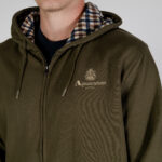 Felpa con cappuccio Aquascutum ACTIVE SMALL LOGO FZ HOODIE Verde Oliva - Foto 2