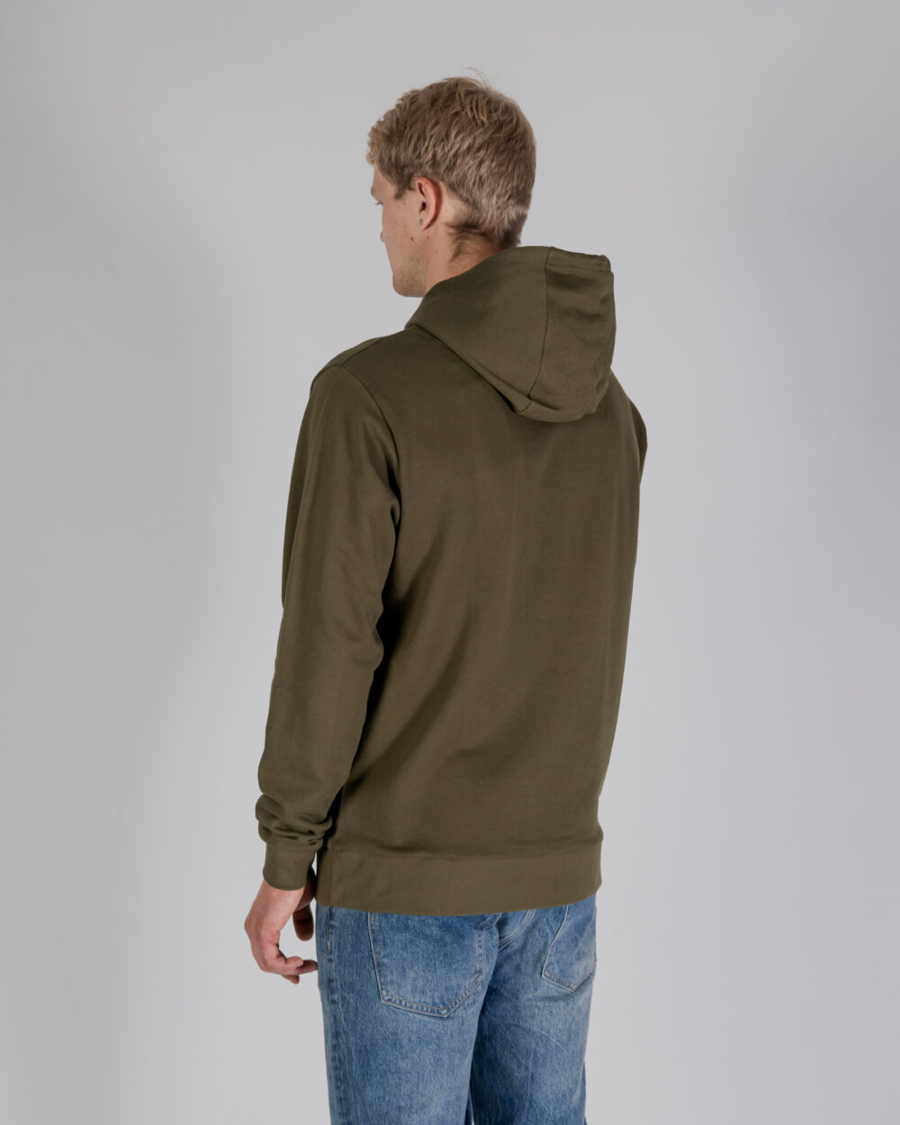 Felpa con cappuccio Aquascutum ACTIVE SMALL LOGO HOODIE Verde Oliva - Foto 4