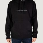 Felpa con cappuccio Calvin Klein Jeans CHENILLE MONOLOGO Nero - Foto 4