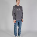 Felpa senza cappuccio Aquascutum ACTIVE BIG LOGO CREWNECK Antracite - Foto 2