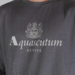 Felpa senza cappuccio Aquascutum ACTIVE BIG LOGO CREWNECK Antracite - Foto 4