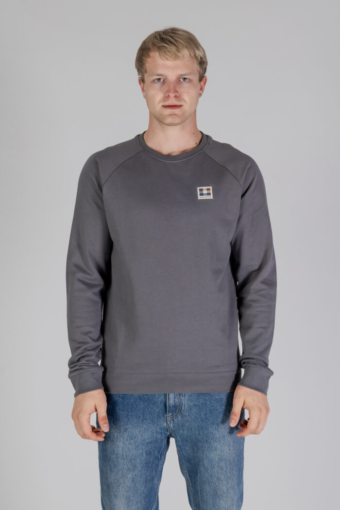 Felpa senza cappuccio Aquascutum ACTIVE PATCH CREWNECK Antracite