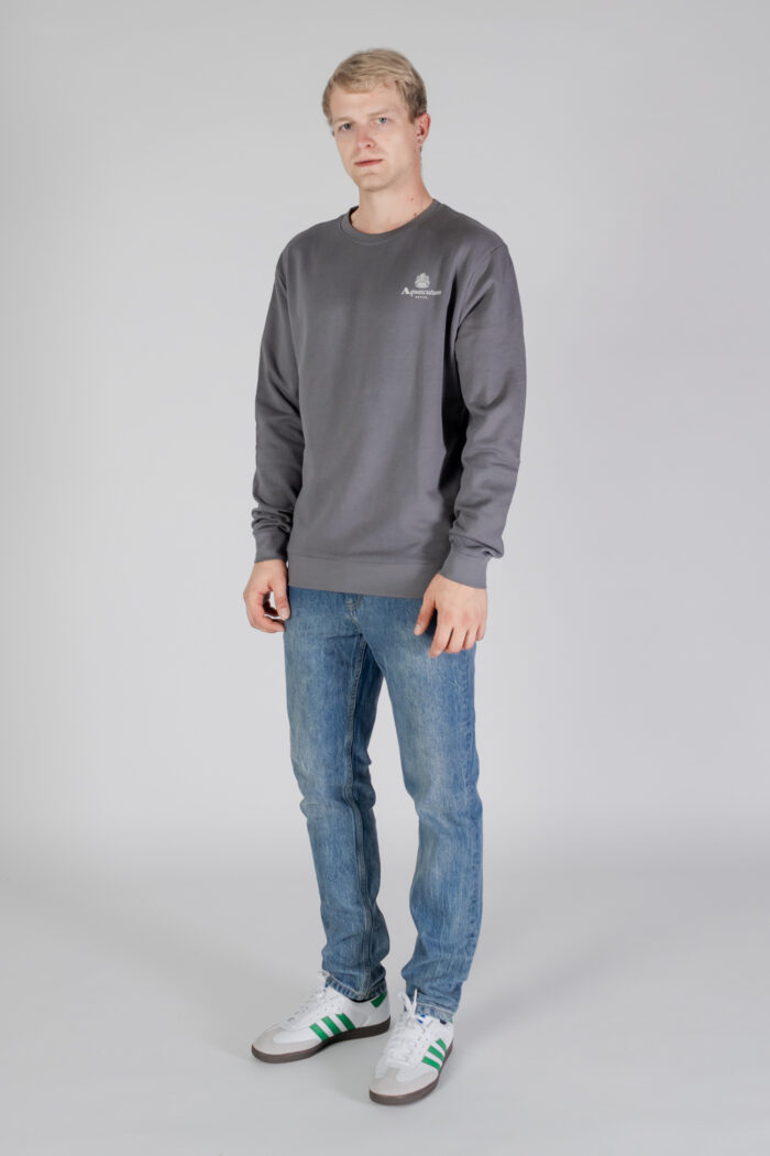 Felpa senza cappuccio Aquascutum ACTIVE SMALL LOGO CREWNECK Antracite