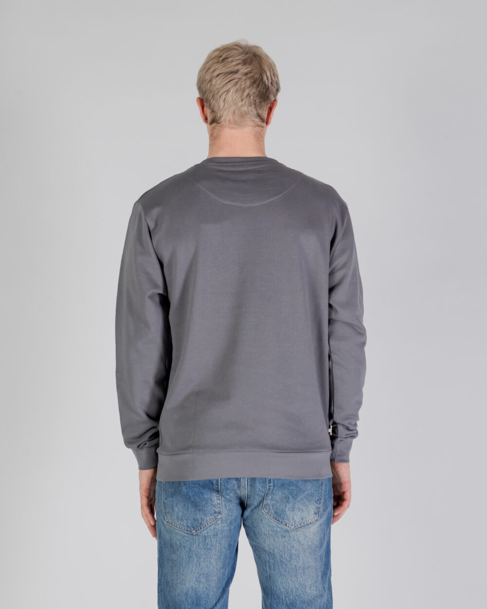 Felpa senza cappuccio Aquascutum ACTIVE SMALL LOGO CREWNECK Antracite - Foto 3