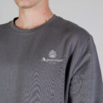 Felpa senza cappuccio Aquascutum ACTIVE SMALL LOGO CREWNECK Antracite - Foto 4