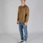 Felpa senza cappuccio Aquascutum ACTIVE PATCH CREWNECK Beige scuro - Foto 2