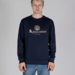 Felpa senza cappuccio Aquascutum ACTIVE BIG LOGO CREWNECK Blu - Foto 1