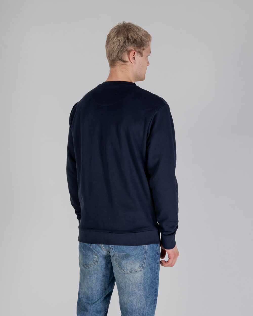 Felpa senza cappuccio Aquascutum ACTIVE BIG LOGO CREWNECK Blu - Foto 3