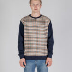 Felpa senza cappuccio Aquascutum ACTIVE CLUB CHECK CREWNECK Blu - Foto 1