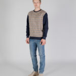 Felpa senza cappuccio Aquascutum ACTIVE CLUB CHECK CREWNECK Blu - Foto 2