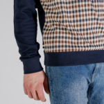 Felpa senza cappuccio Aquascutum ACTIVE CLUB CHECK CREWNECK Blu - Foto 5