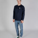 Felpa senza cappuccio Aquascutum ACTIVE PATCH CREWNECK Blu - Foto 3