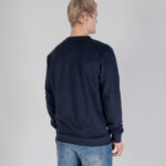 Felpa senza cappuccio Aquascutum ACTIVE SMALL LOGO CREWNECK Blu - Foto 3