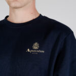 Felpa senza cappuccio Aquascutum ACTIVE SMALL LOGO CREWNECK Blu - Foto 4