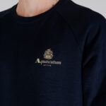 Felpa senza cappuccio Aquascutum ACTIVE SMALL LOGO RAGLAN Blu - Foto 2