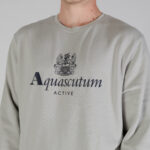 Felpa senza cappuccio Aquascutum ACTIVE BIG LOGO CREWNECK Grigio - Foto 4