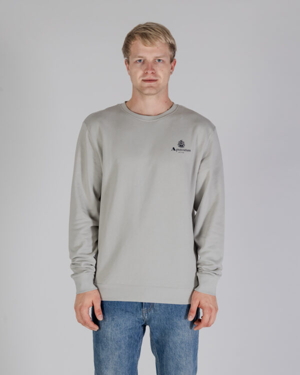 Felpa senza cappuccio Aquascutum ACTIVE SMALL LOGO CREWNECK Grigio - Foto 1