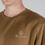 Felpa senza cappuccio Aquascutum ACTIVE SMALL LOGO CREWNECK Marrone - Foto 4